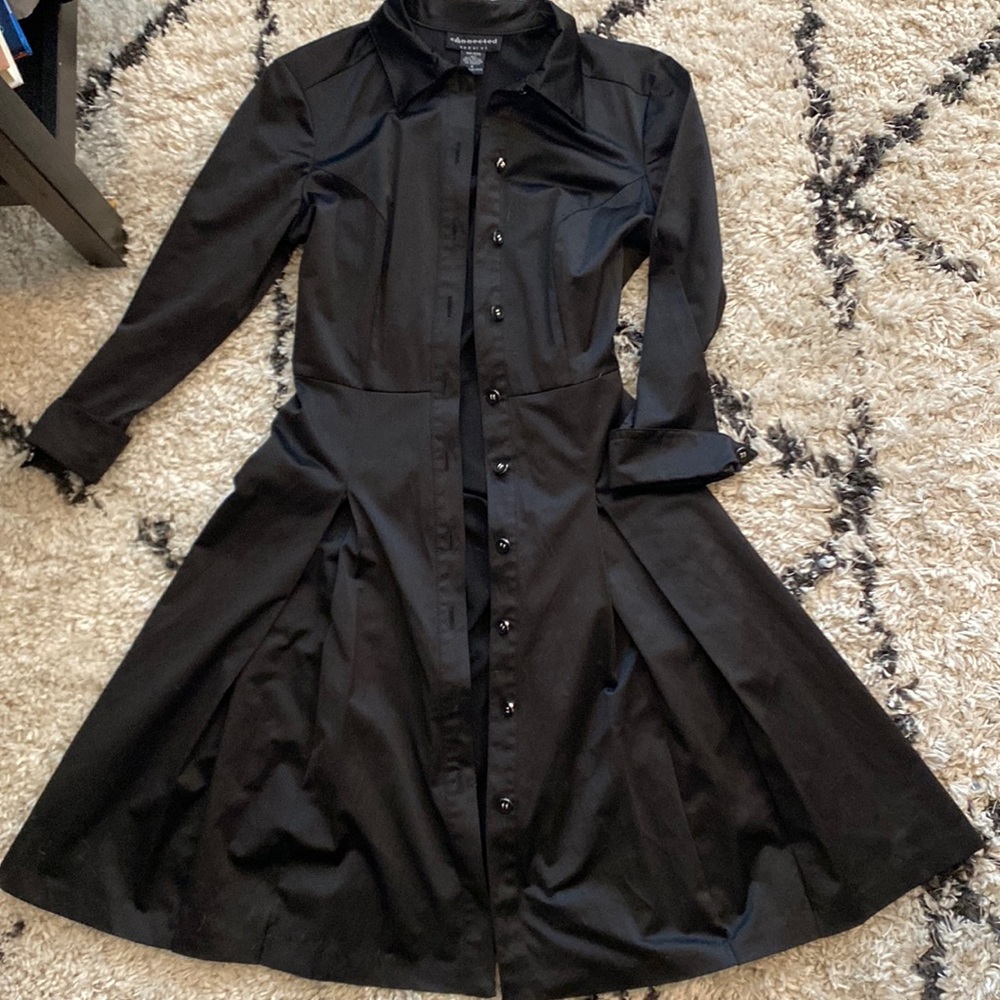 Black button up dress